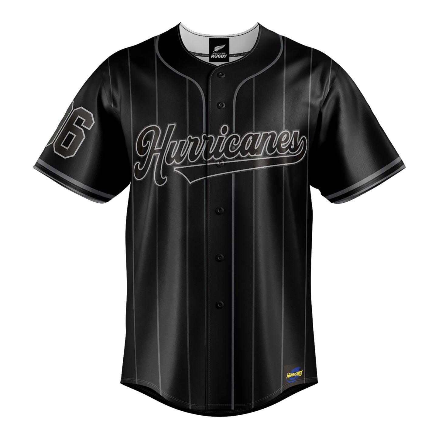 Hurricanes Adult Blackout Baseball Shirt